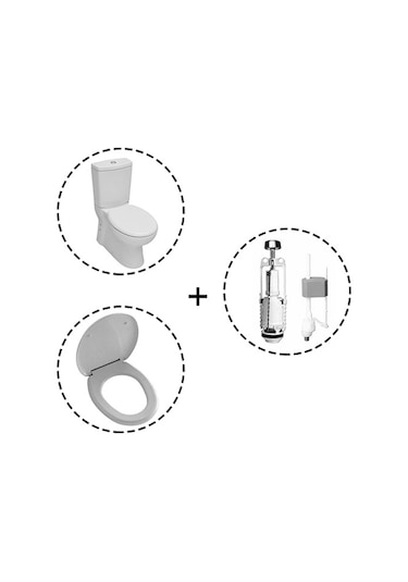 Serel Etna Duvara Sıfır Klozet Seti 4 Parça En02gds110h+en04s4l110h+150400120006+150400400079