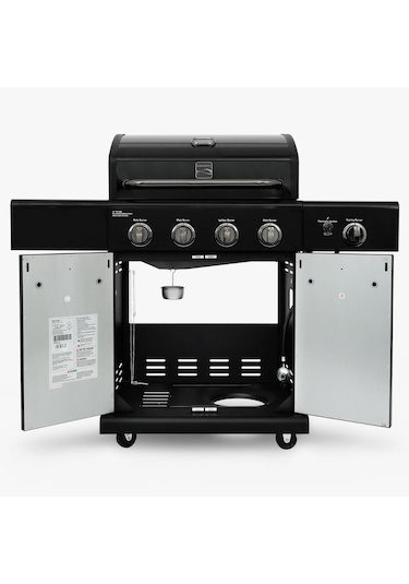 Kenmore Gazlı Barbekü 4 Ocaklı Siyah Siyah