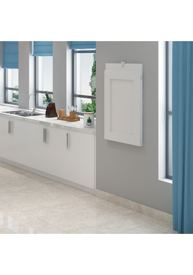 60x90 Cm  Duvara Monte Çerçeveli Tablo Masa 1. Sınıf Beyaz MDF