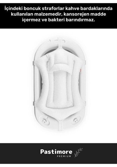 Premium Ultra Lüx Tüm Küvetlerle Uyumlu Köpük Dolgulu Kafa Yastıklı Bebek Banyo Filesi