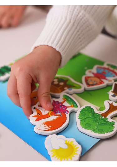 El Bascokids Eğitici Mıknatıslı Oyuncaklar + Hikaye Panosu Buzdolabına 176154312