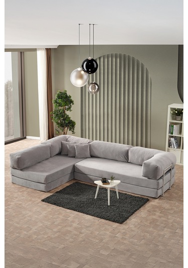 Legom Petek Aktivite Koltuğu Yatak Olabilen Çok Amaçlı Kanepe L Koltuk Gri Gri