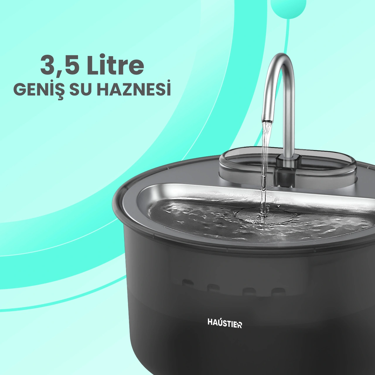 Haustier Wf009ls Siyah Otomatik Kedi Su Pınarıi Kedi Su Kabı