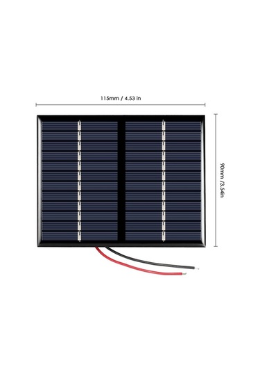 Tongxida 12v 1.5w Polikristal Güneş Paneli, Taşınabilir Şarj Cihazı, 9-12v Pil Şarjı İçin Siyah Damla Kaplama + Kırmızı-siyah