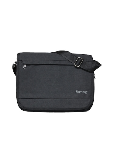 Unısex Kanvas Postacı Çantası Askılı Omuz Çantası Okul Çantası Körüklü Çapraz Çanta Pst02 Siyah Siyah