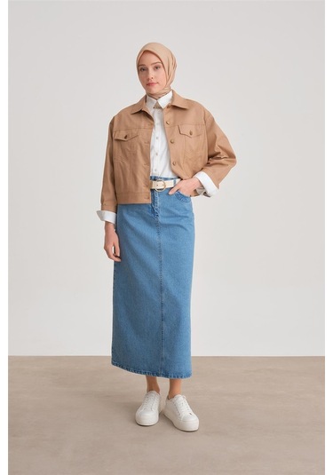 Armine Kısa Denim Ceket 24y5405 Camel-camel Camel