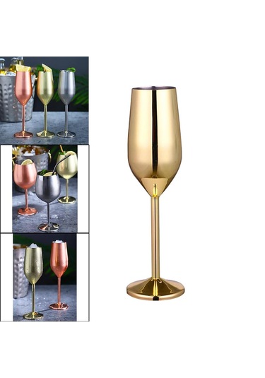 Suntek Şarap Kadehleri Şampanya Kokteyl Bardakları Parti 220ml-altın 220ml Altın