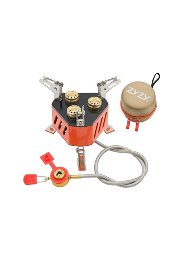 Zyzy-13800w 3 Çekirdekli Katlanabilir Kamp Sobası, Açık,y25938 Turuncu