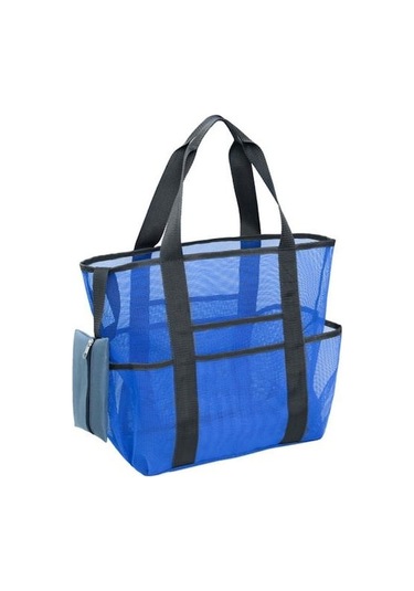 Novahub Mavi Organizatör Çantası Yumuşak Etkili Örgü Kumaş Popüler Emek Tasarrufu Sağlayan Tote Depolama Dış Mekan Aksesuarları Mavi Mavi