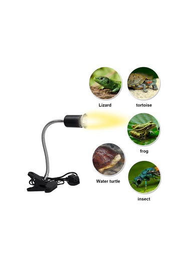 Fosenze Sürüngenler İçin Isıtıcı Işık, Güneş Imitasyonu Sağlık Için, E27 Uç, 75w Ampul, Esnek Barbeli, Avrupa Standartı, Beyaz Beyaz