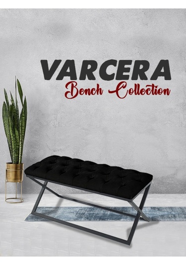 Varcera Siyah Chester Model Kapitoneli Puf&bench&koltuk&oturma Bankı&teddy Puff&yatak Odası Takımı Önü&ucu