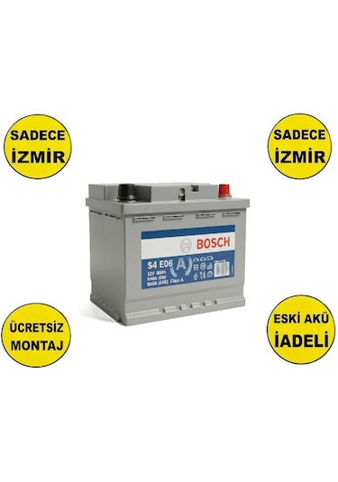 Bosch S4 E06 Efb 12 V 60 Ah Start-stop Akü-yerinde Montaj