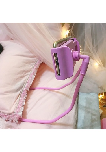 Ximistore9 Esnek Bükülebilir Boyu Uzatılmış Plastik Telefon Tutucu - 360 Döner, Dikey/yatay Kullanim, Elini Serbest Bırakır Beyaz