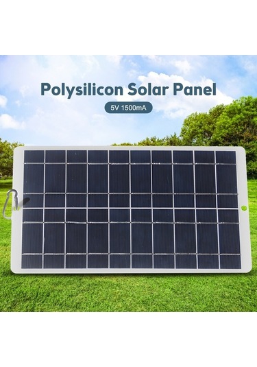 Pazly Yüksek Verimli Monokristal 8w Güneş Paneli - Ipx6 Su Geçirmez, Taşınabilir, Type-c, 290x160mm