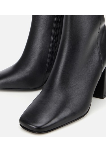 Hotiç Kadın Deri Siyah Kare Uçlu Bilekte Topuklu Bot 01boh312620a100 01boh312620a100 Siyah