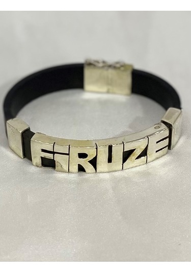 Kişiye Özel İsimli Gümüş Bileklik Beyaz