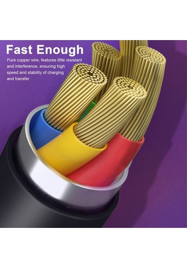 Sandwich Silikon Tip C Kablosu - 2a Hızlı Şarj - 1m Uzunluk - Pembe - Tüm Cihazlar İçin