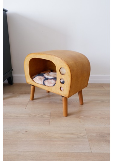 Huncar Kedi Evi Dekoratif Ahşap New Tv Kedi Evi