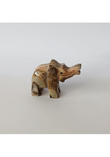 Fil Oniks Taşı Biblo Mermer Onix Ev Ofis Dekor Masa Süsü