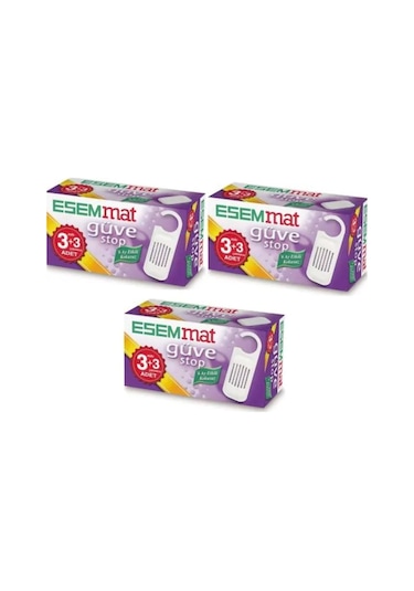 Esemmat Güve Stop 3 Askı 3 Çekmece 3'lü Paket
