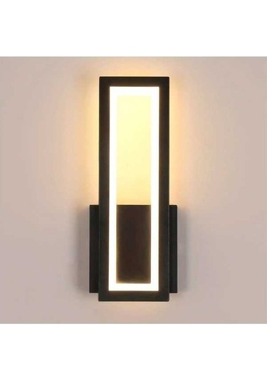Fastbuy Modern Led Duvar Lambası Siyah Akrilik İç Aydınlatma 3000k Sıcak Beyaz Yatak Oturma Odası Siyah Siyah