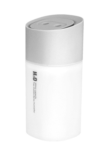Vkemall 350ml Beyaz Usb Çift Fıçılı Nemlendirici - Araç/ev/ofis Kullanıma Uygun, Renkli Gece Işığı, 100-110ml/saat Buhar Miktarı