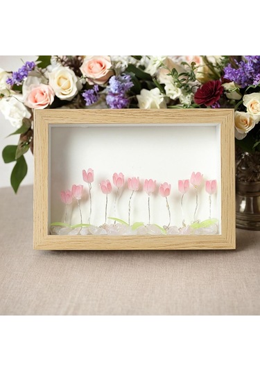 Homyl Dıy Çiçekler Gece Lambası, Başucu Masa Lambası Odun