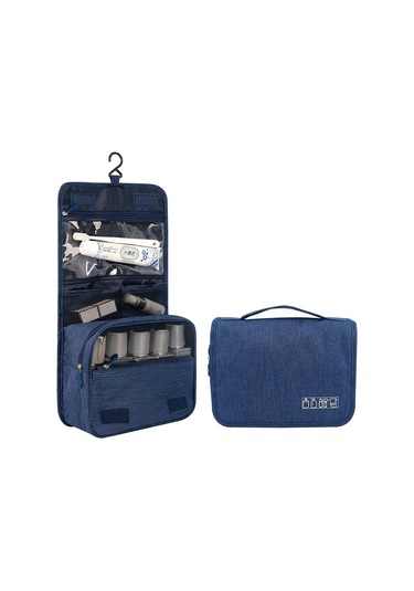 Sones Çok İşlevli Taşınabilir Kanca Tipi Seyahat Yıkama Saklama Çantası Kozmetik Çantası Lacivert Lacivert