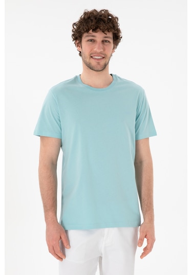 U.S. Polo Assn. Erkek Regular Fit Bisiklet Yaka Aqua Basic Tişört 50305928-VR007 U.S. Polo Assn. Erkek Regular Fit Bisiklet Yaka Aqua Basic Tişört 50305928-VR007