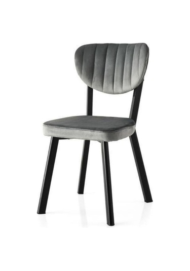 Olivya Sandalye, Siyah Metal Gri