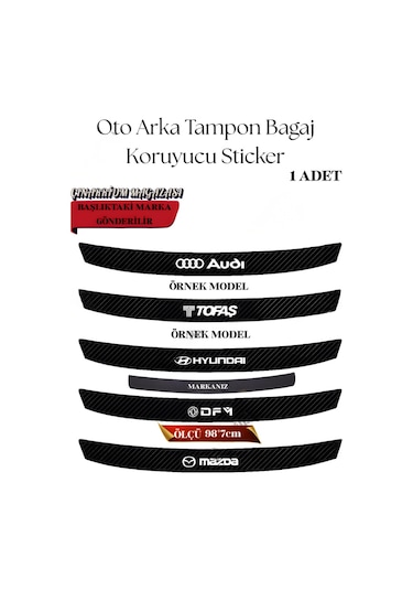 Fiat Brava İçin Yerli Üretim Aksesuar Oto Arka Tampon Bagaj Koruyucu Sticker 1 Adet