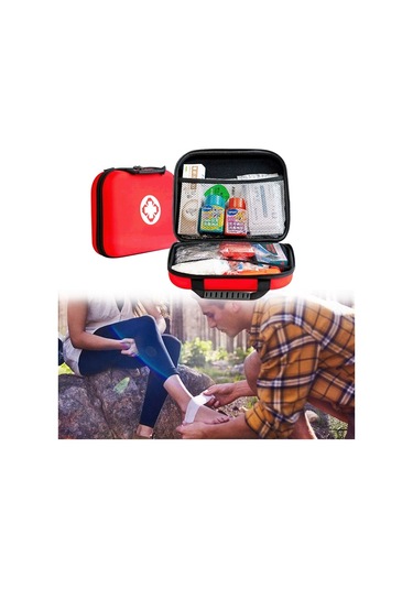 Sones Eva Taşınabilir Araba Ev Açık Hava Acil Durum Malzemeleri Kiti Hayatta Kalma Kurtarma Kutusu Kırmızı