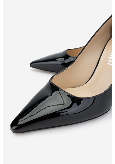 Valmenti Nuc Kadın Siyah Rugan Hakiki Deri Topuklu Ayakkabı 613 27235 Bn Ayk Y24 Siyah Rugan