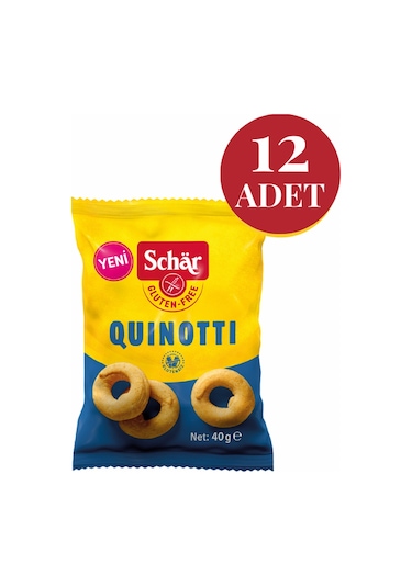Schar Quinotti Glutensiz Kinoalı Halka Kraker 12 x 40 G
