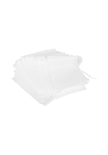 Maiyame Yüksek Kaliteli 7x9 Cm Tek Kullanımlık Çay Poşetleri - 100 Adet, Pratik Ve Güvenli Çay Demleme Çözümü Beyaz