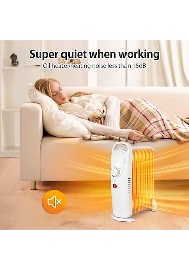 Mini Yağlı Radyatör Küçük Elektrikli Yağlı Petek Elektrikli Isıtıcı Dilimli Ofis Masa Altı Heating