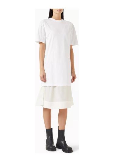 3.1 Phillip Lim Oversize Tişört Midi Elbise Rahat Ve Modern Günlük Şıklık Beyaz