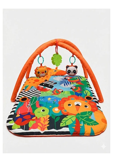 Jungle Play Halısı Bebek Aktivite Halısı Oyuncaklı Oyun Halısı Minderi