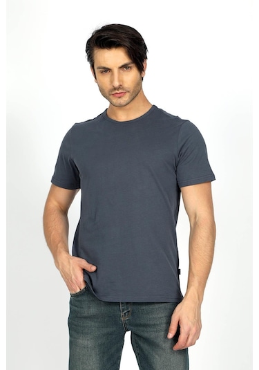 Lee Cooper Marelo Erkek O Yaka T-shırt İndigo-17923-indigo İndigo