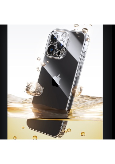 İphone 15 Pro Max Şeffaf Kılıf Kamera Korumalı 0.7mm Fit Silikon