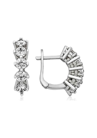 Gümüş 5 Taş Küpe N11.33130