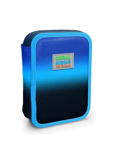 Coral High Kids Lacivert Mavi Renk Geçişli Çift Katlı Kalem Çanta 11152 Lacivert - Mavi