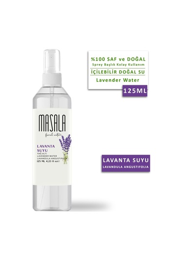 Masala %100 Doğal Yağlı Saf Gül + Lavanta Suyu 2 x 125 ML