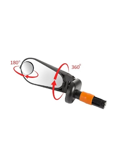 Bisiklet Gidon Aynası Açısı Ayarlanabilir Kör Nokta Özellikli Gidon İçine Takılan Bisiklet Aynası