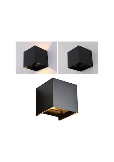 Fortunelane Siyah 6w Led Duvar Lambası, Ayarlanabilir Açılı, İyi Isıtma, Modern Oturma/yatak Odası Dekorasyonu Diğer