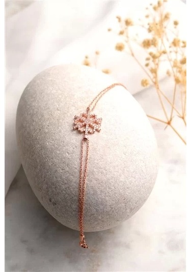 925 Ayar Gümüş Kar Tanesi Kadın Bileklik