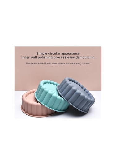 Fastbuy Silikon Yuvarlak Kek Kalıbı, Yapışmaz Cupcake Tart, Evde Pişirme, Doğum Günü Süsleme Diğer