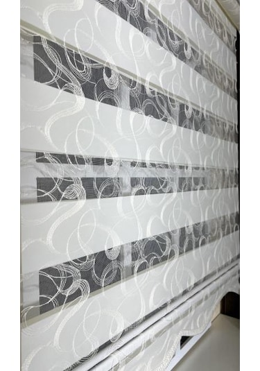 Storburada Zebra Stor Nakışlı Ekru Etek Dilimli St 125 Ekru