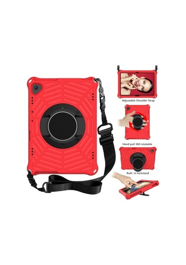 Didadodo Lenovo Uyumlu Tab M10 Tb-x505f & Tb-x605f / P10 Tb-x705f Spider King Omuz Askılı Tutucu & Kılıf Kılıf