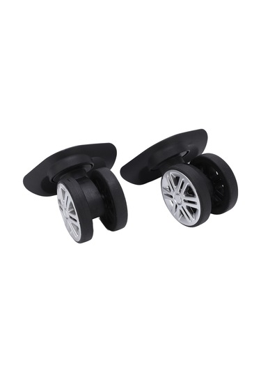 Geeroyoo Sessiz Çift Satırlı Tekerlekler, Valiz Tamiri Aksesuarı, Pp+pet Malzeme, Tekerlek Çapı 6cm, Kolay Kurulum, 2 Adet + 8 Vida